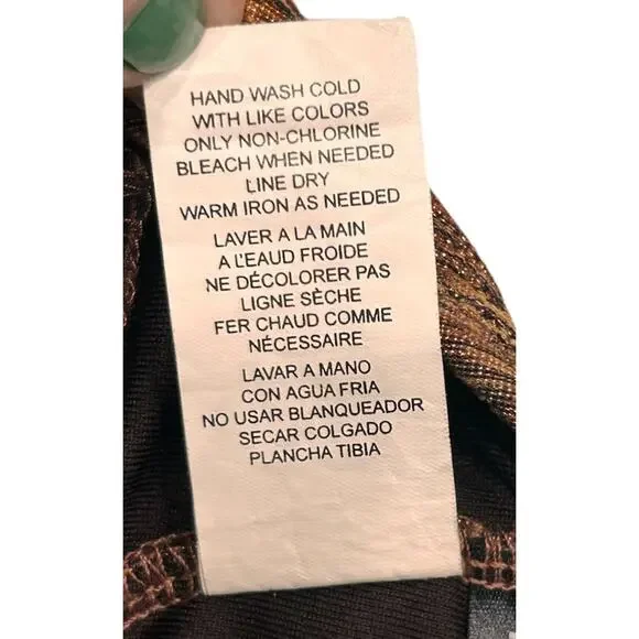 Anne Cole Bandeau Shirred 1PC Women's Swimsuit Shimmering Bronze Color Metallic - Picture 8 of 9